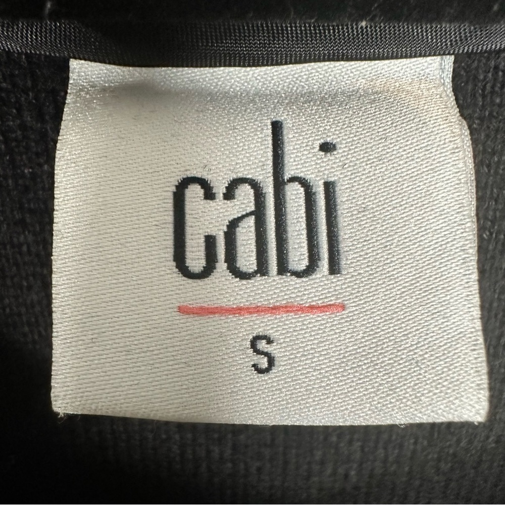 Cabi Tailor Knit Long Jacket Ponte Full Zip Faux Leather Size Small - Picture 5 of 9